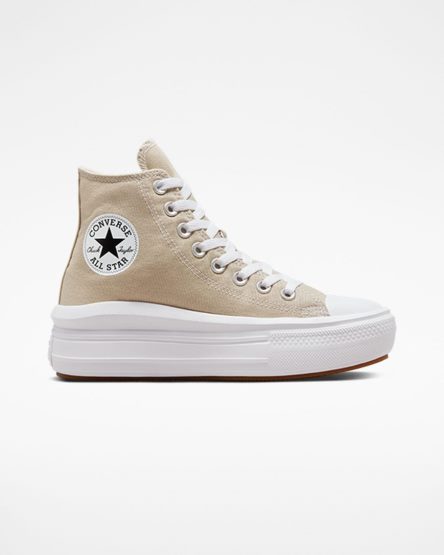 Zapatos Plataforma Converse Chuck Taylor All Star Move Altas Mujer Gris Blancas Gris | PE 8PE47L